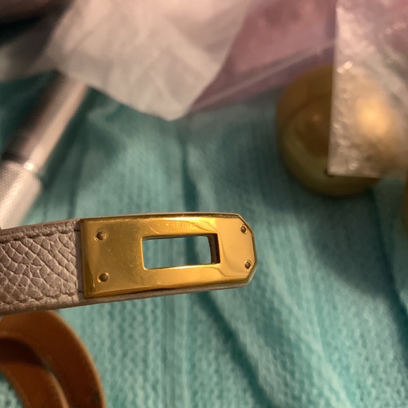 Hermès bracelet leather and gold plated metal - Picture 6 of 7